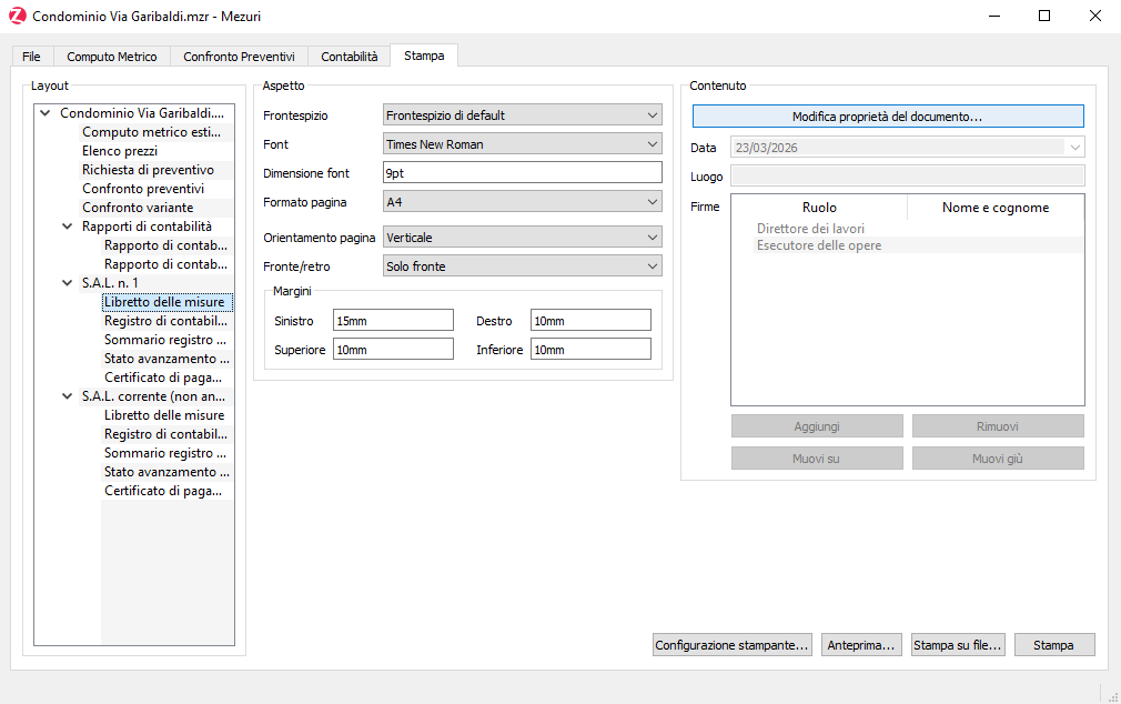 Stampe di contabilit&agrave;